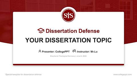 Shepherds Theological Seminary Graduation Thesis Defense PPT Template