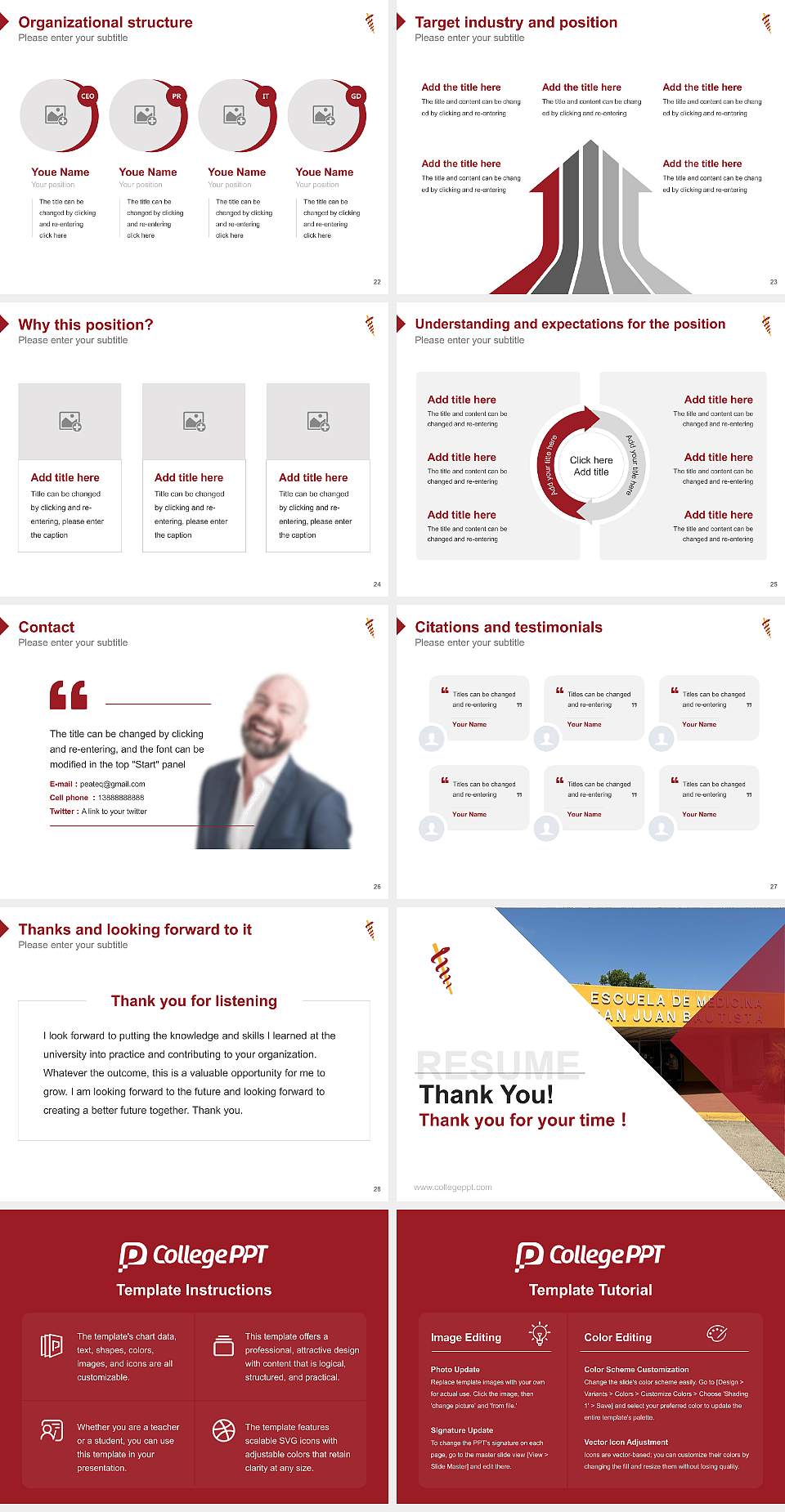 San Juan Bautista School of Medicine Resume PPT Template4:3 ratio PPT effect preview image4
