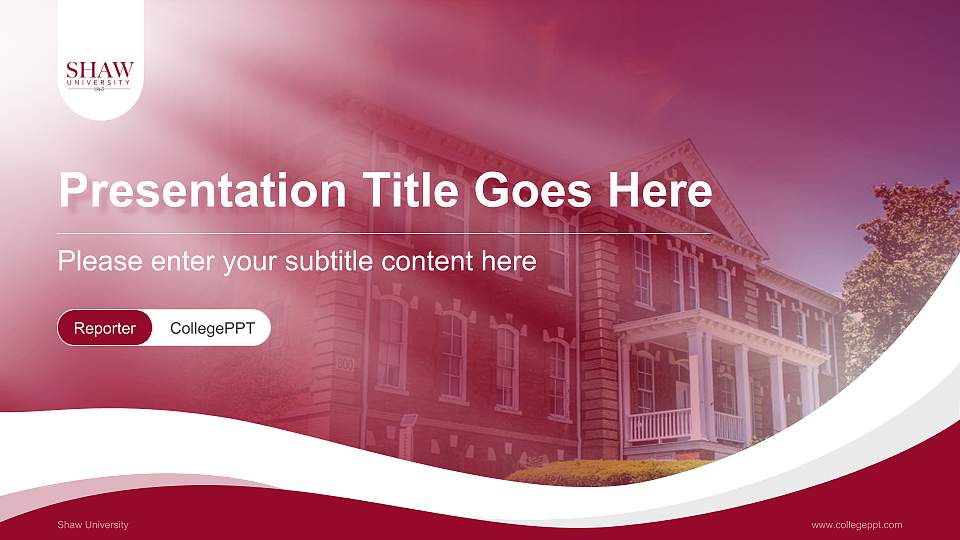 Shaw University Lecture Sharing and Networking Event PPT Template16:9 ratio PPT effect preview image1