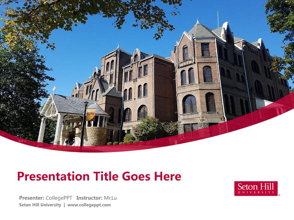 Seton Hill University Course/Courseware Creation PPT Template4:3 ratio PPT effect preview image5