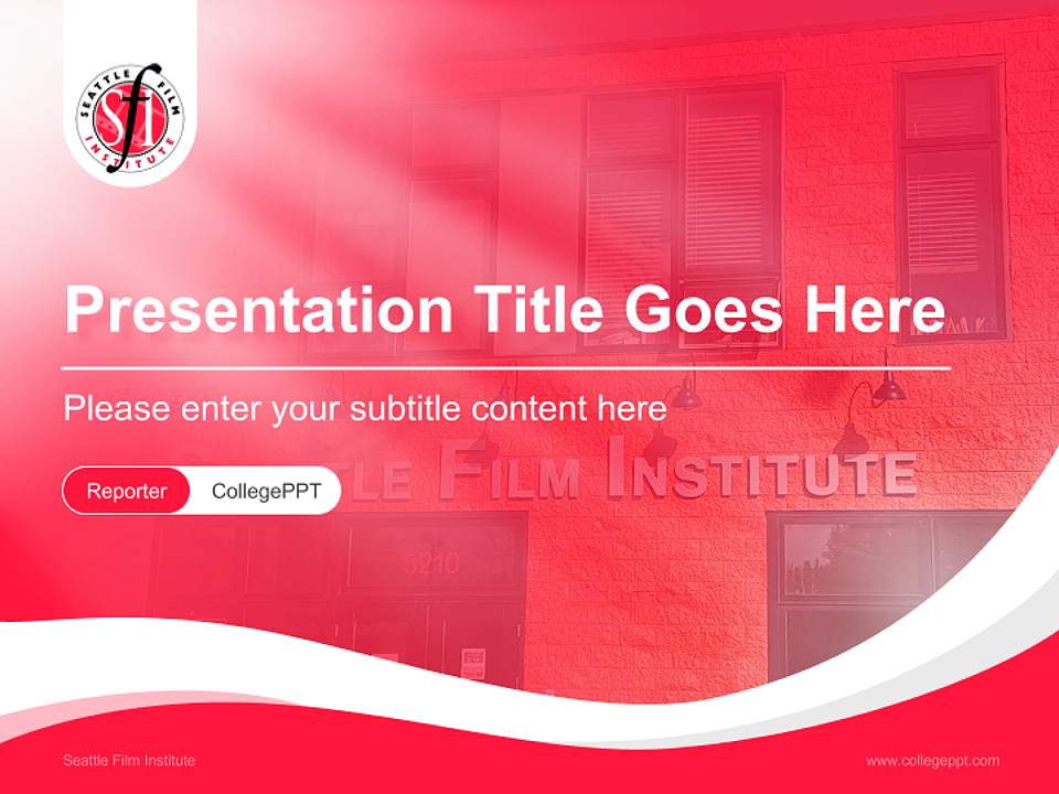 Seattle Film Institute Lecture Sharing and Networking Event PPT Template4:3 ratio PPT effect preview image4