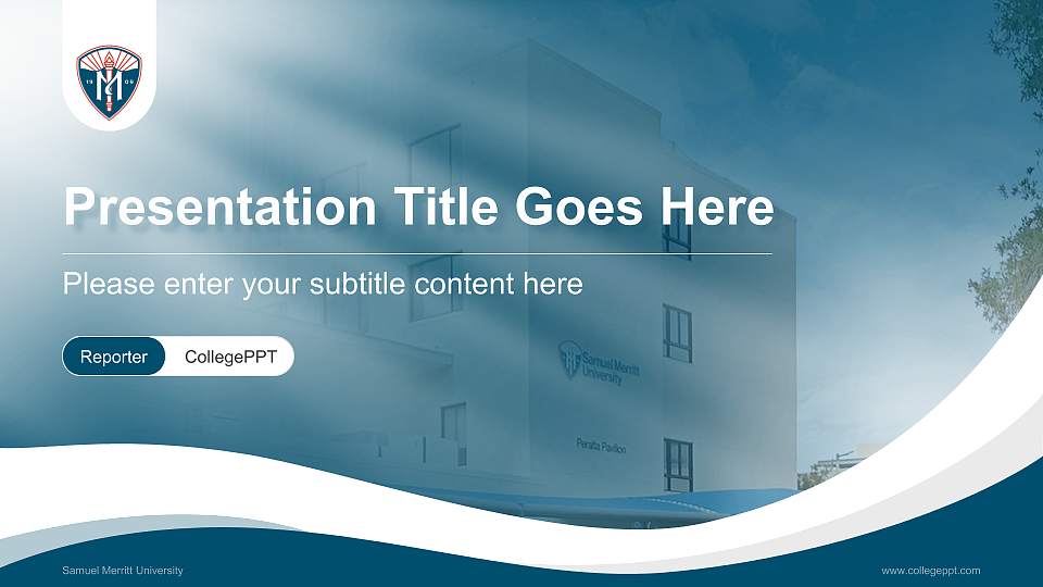 Samuel Merritt University Lecture Sharing and Networking Event PPT Template16:9 ratio PPT effect preview image