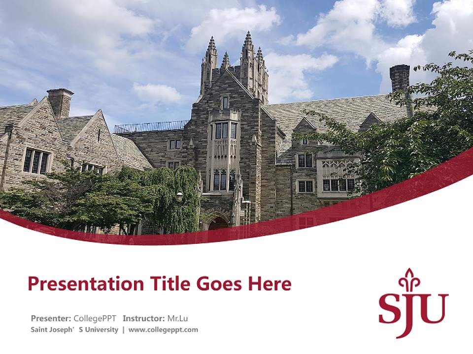 Saint Joseph’S University Course/Courseware Creation PPT Template4:3 ratio PPT effect preview image5