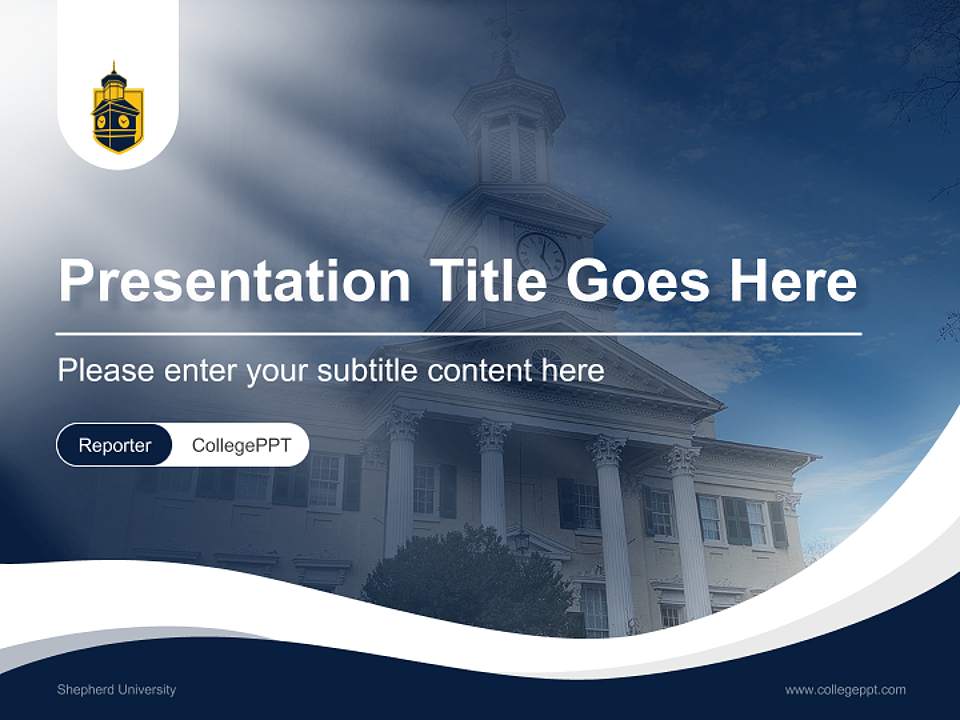 Shepherd University Lecture Sharing and Networking Event PPT Template4:3 ratio PPT effect preview image4