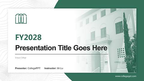 Scripps College Academic Presentation/Research Findings Report PPT Template