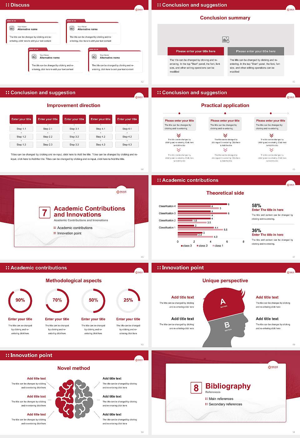 Salus University Graduation Thesis Defense PPT Template16:9 ratio PPT effect preview image6