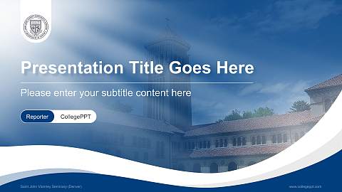 Saint John Vianney Seminary (Denver) Lecture Sharing and Networking Event PPT Template