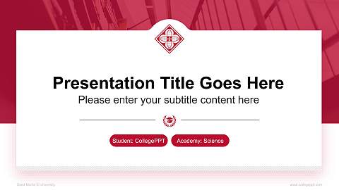 Saint Martin’S University National Scholarship Defense PPT Template