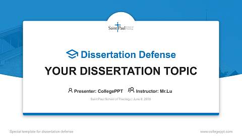 Saint Paul School of Theology Graduation Thesis Defense PPT Template