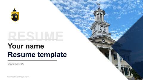 Shepherd University Resume PPT Template