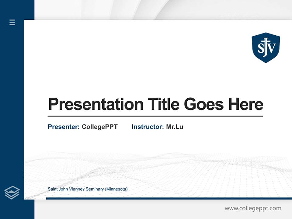 Saint John Vianney Seminary (Minnesota) Thesis Proposal/Graduation Defense PPT Template4:3 ratio PPT effect preview image5