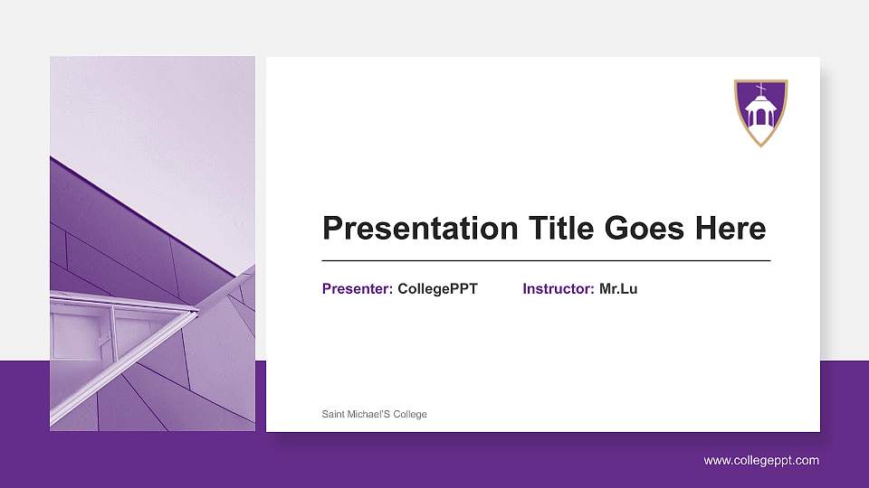 Saint Michael’S College General Purpose PPT Template16:9 ratio PPT effect preview image