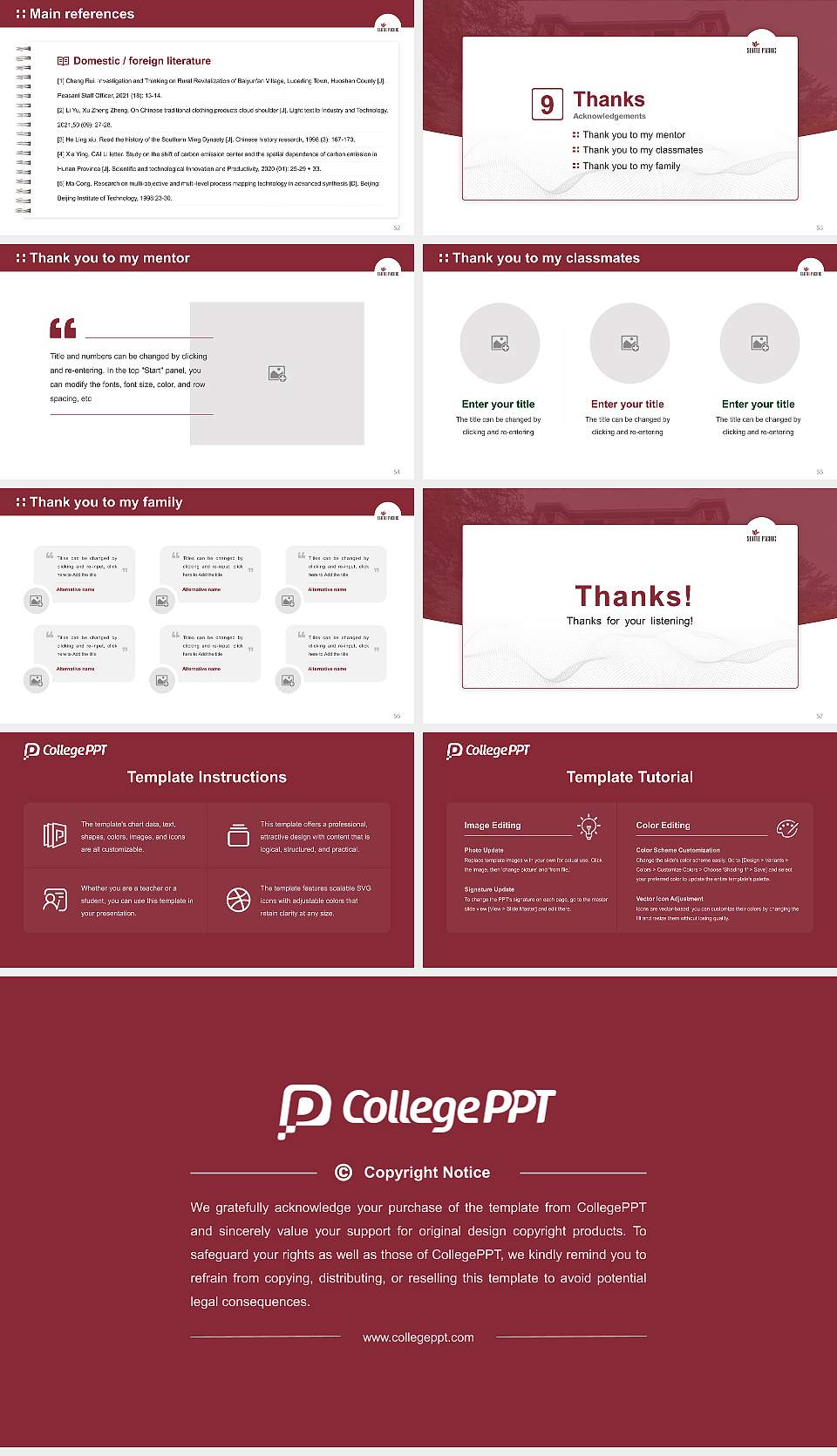 Seattle Pacific University Graduation Thesis Defense PPT Template16:9 ratio PPT effect preview image7