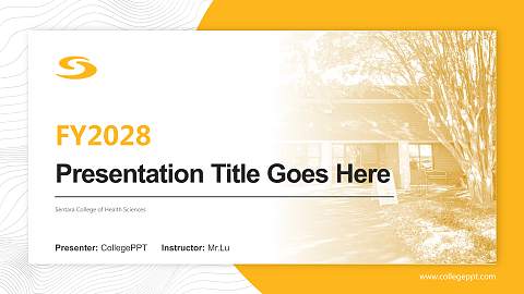 Sentara College of Health Sciences Academic Presentation/Research Findings Report PPT Template