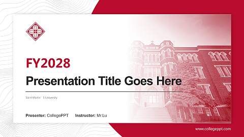 Saint Martin’S University Academic Presentation/Research Findings Report PPT Template