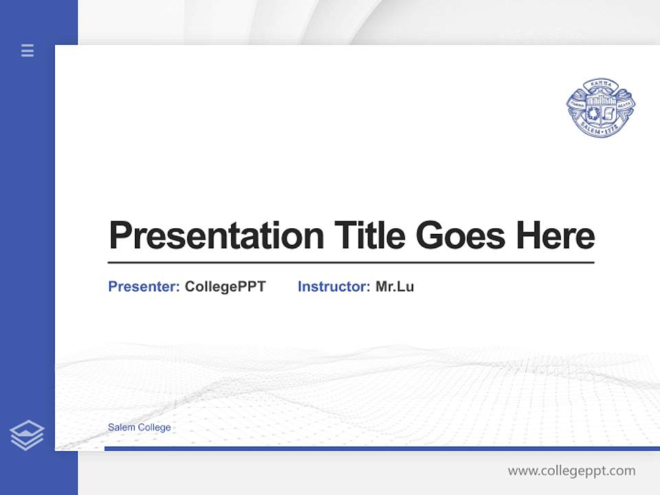 Salem College Thesis Proposal/Graduation Defense PPT Template4:3 ratio PPT effect preview image5
