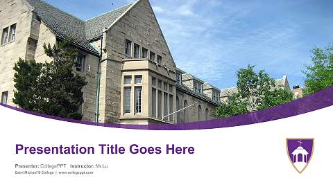 Saint Michael’S College Course/Courseware Creation PPT Template