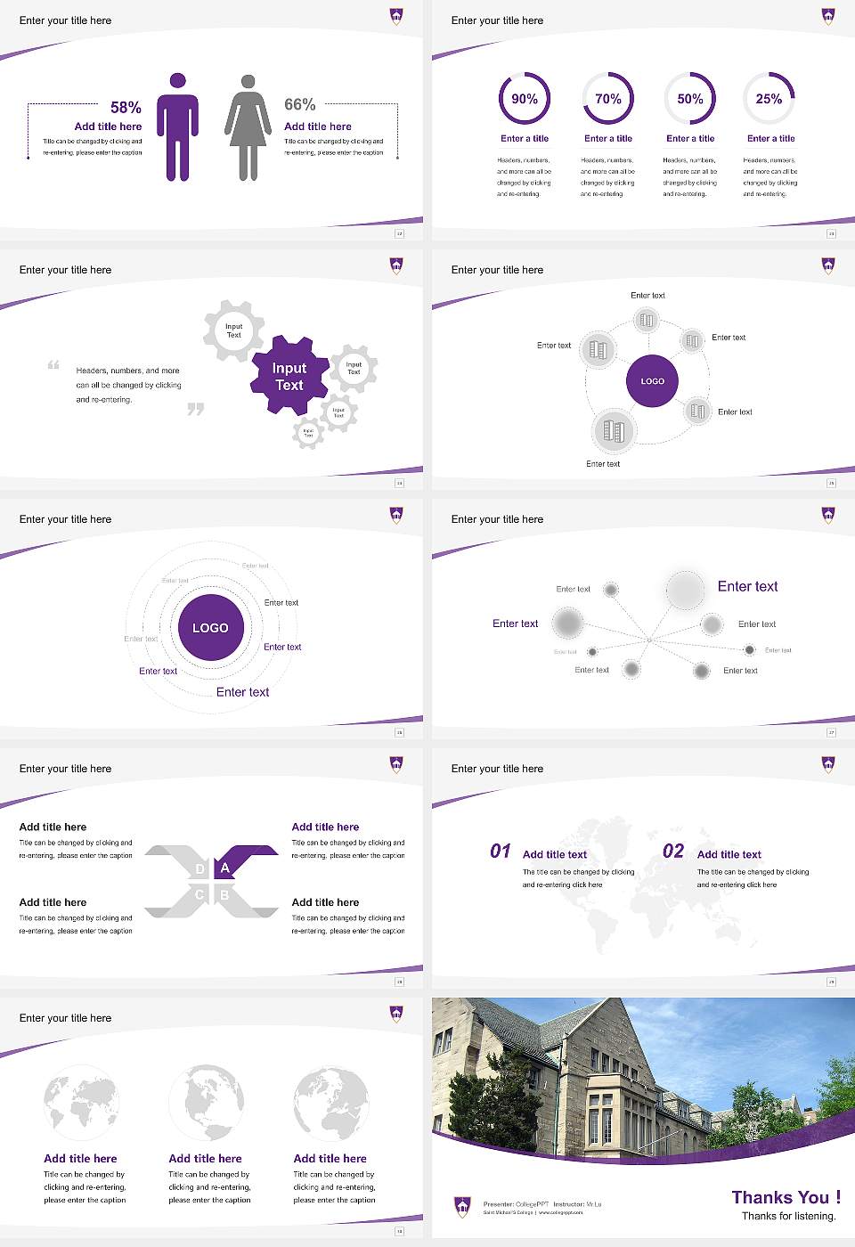Saint Michael’S College Course/Courseware Creation PPT Template16:9 ratio PPT effect preview image4