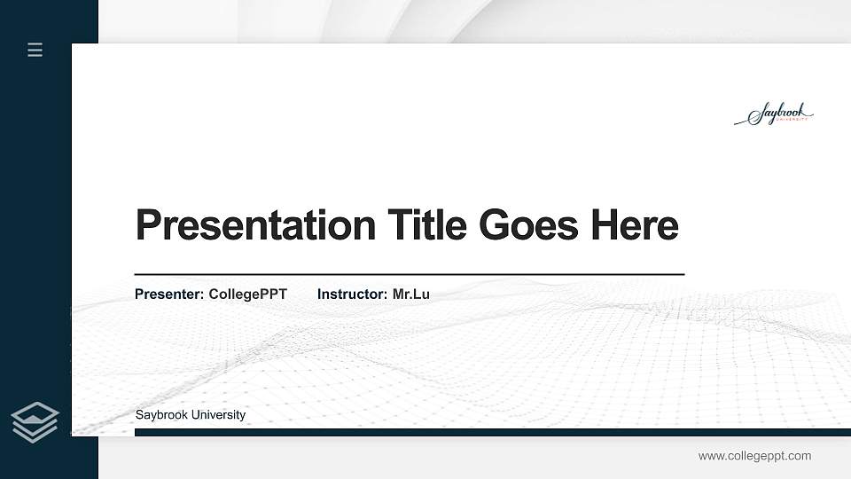 Saybrook University Thesis Proposal/Graduation Defense PPT Template16:9 ratio PPT effect preview image