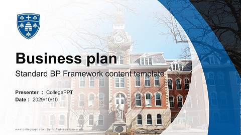 Saint Ambrose University Competition/Entrepreneurship Contest PPT Template