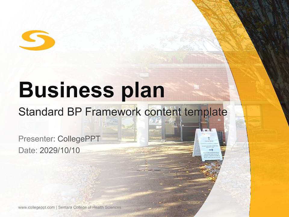 Sentara College of Health Sciences Competition/Entrepreneurship Contest PPT Template4:3 ratio PPT effect preview image9
