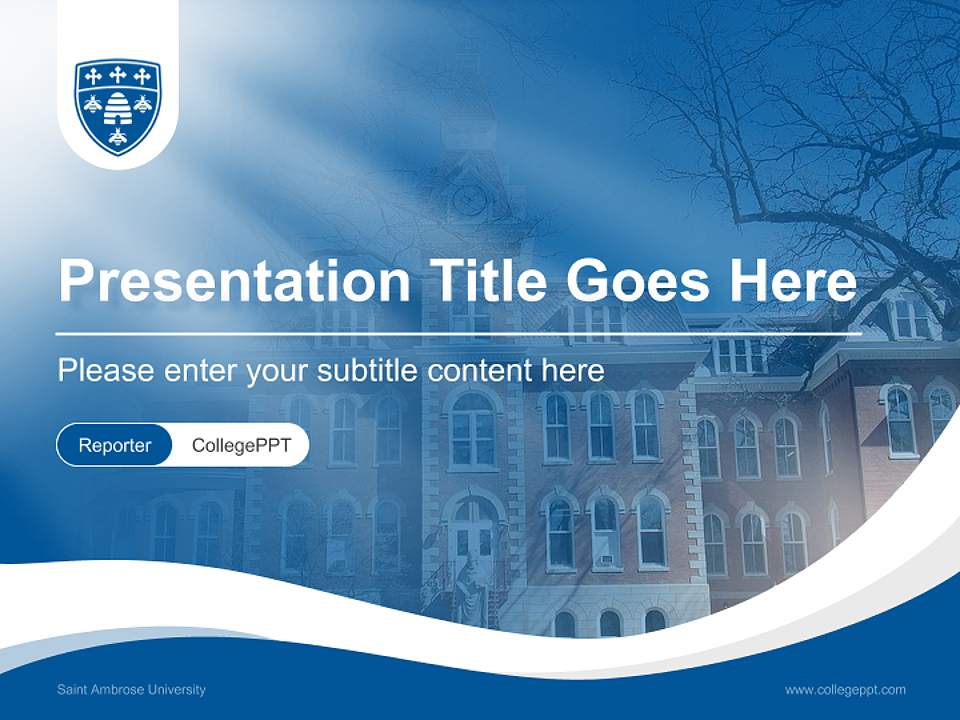 Saint Ambrose University Lecture Sharing and Networking Event PPT Template4:3 ratio PPT effect preview image4