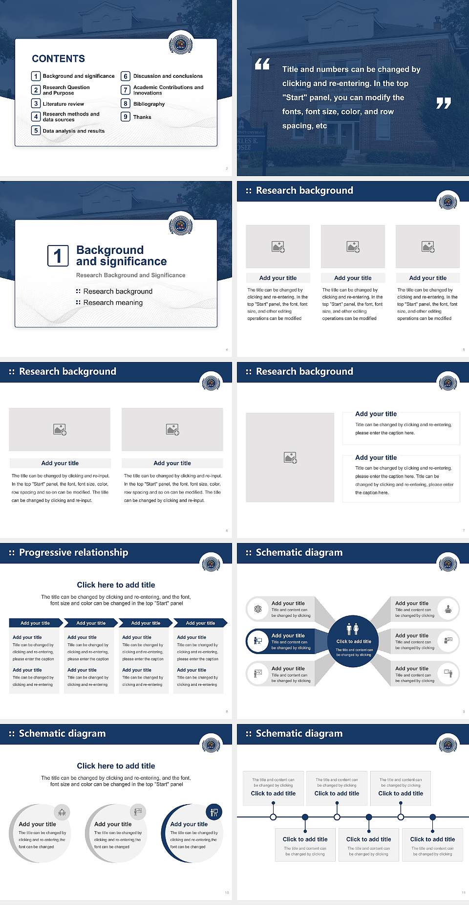 Saint Augustine’S University Graduation Thesis Defense PPT Template4:3 ratio PPT effect preview image2
