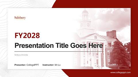 Salisbury University Academic Presentation/Research Findings Report PPT Template