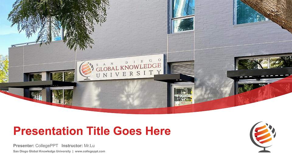 San Diego Global Knowledge University Course/Courseware Creation PPT Template16:9 ratio PPT effect preview image