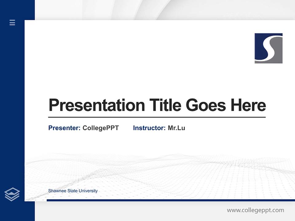 Shawnee State University Thesis Proposal/Graduation Defense PPT Template4:3 ratio PPT effect preview image5