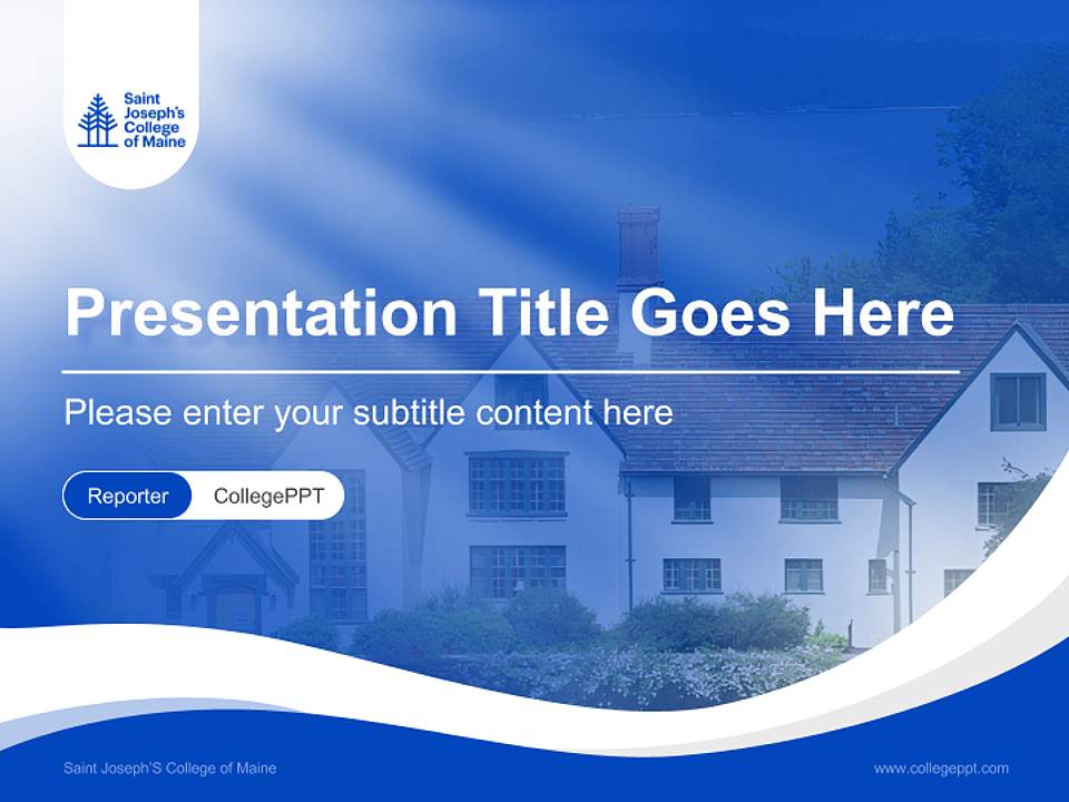 Saint Joseph’S College of Maine Lecture Sharing and Networking Event PPT Template4:3 ratio PPT effect preview image4