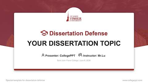 Saint John Fisher College Graduation Thesis Defense PPT Template