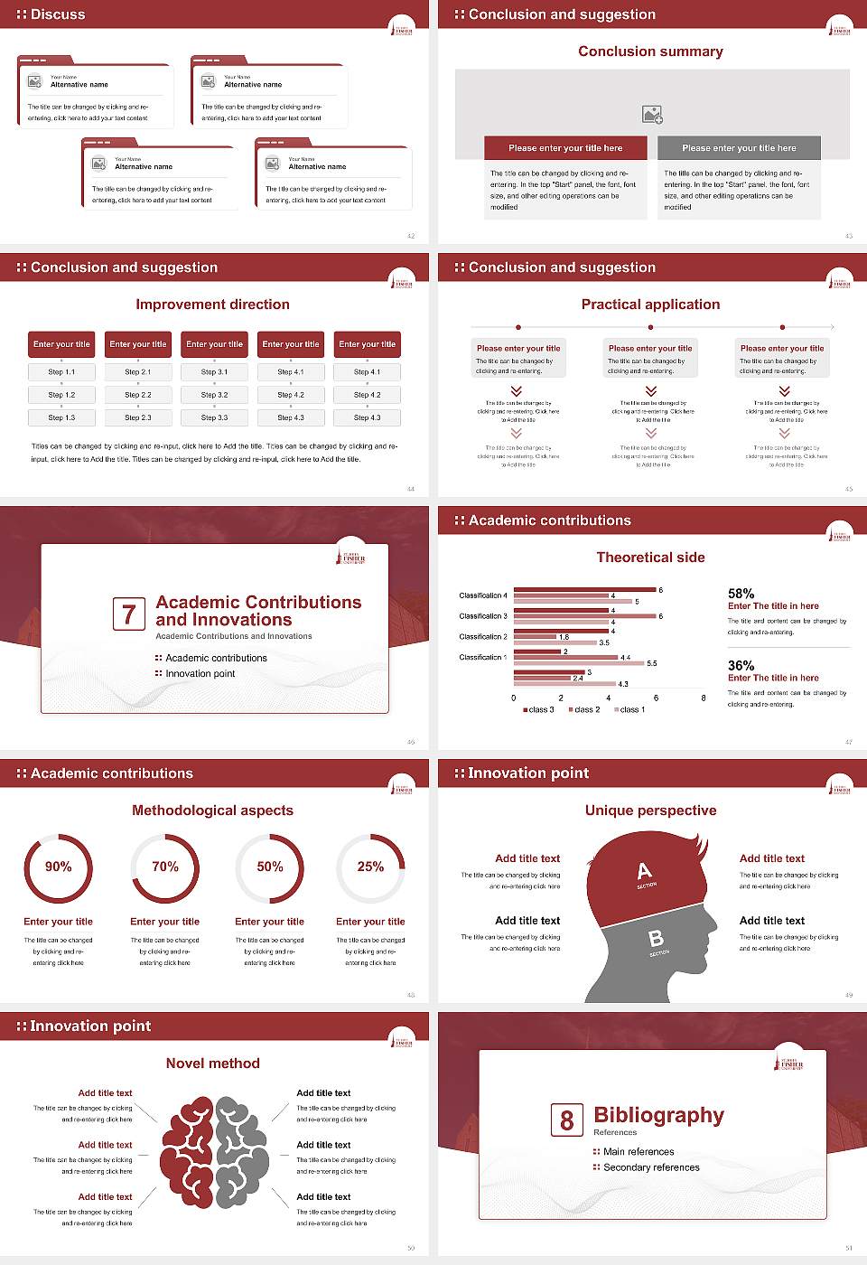 Saint John Fisher College Graduation Thesis Defense PPT Template16:9 ratio PPT effect preview image6