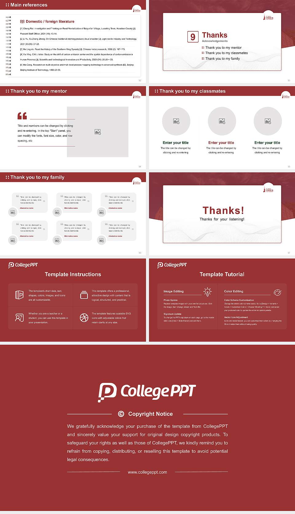 Saint John Fisher College Graduation Thesis Defense PPT Template16:9 ratio PPT effect preview image7