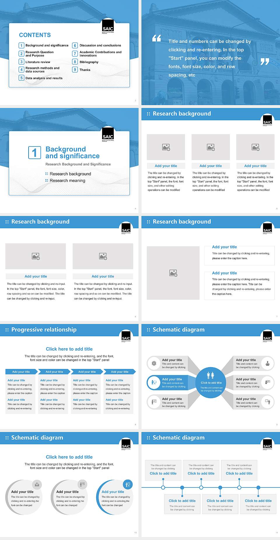 School of the Art Institute of Chicago Graduation Thesis Defense PPT Template4:3 ratio PPT effect preview image2