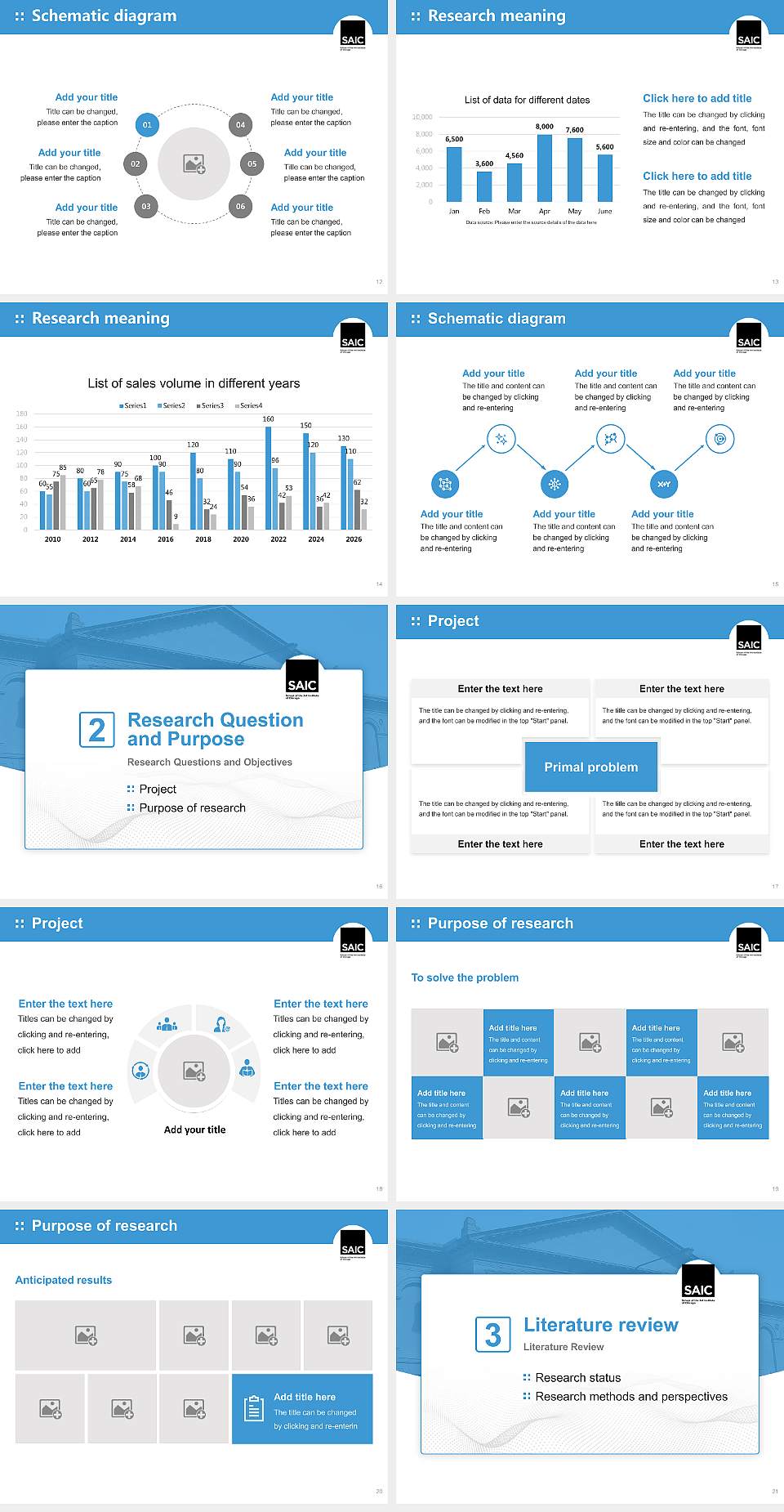 School of the Art Institute of Chicago Graduation Thesis Defense PPT Template4:3 ratio PPT effect preview image3