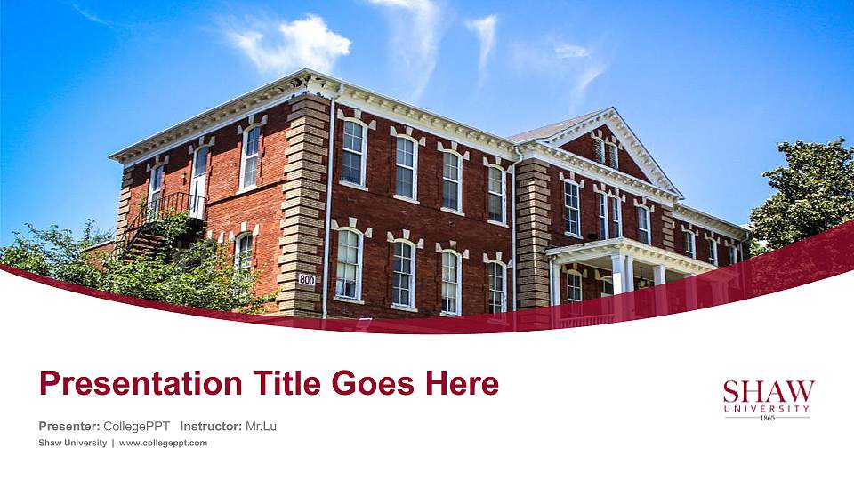 Shaw University Course/Courseware Creation PPT Template16:9 ratio PPT effect preview image