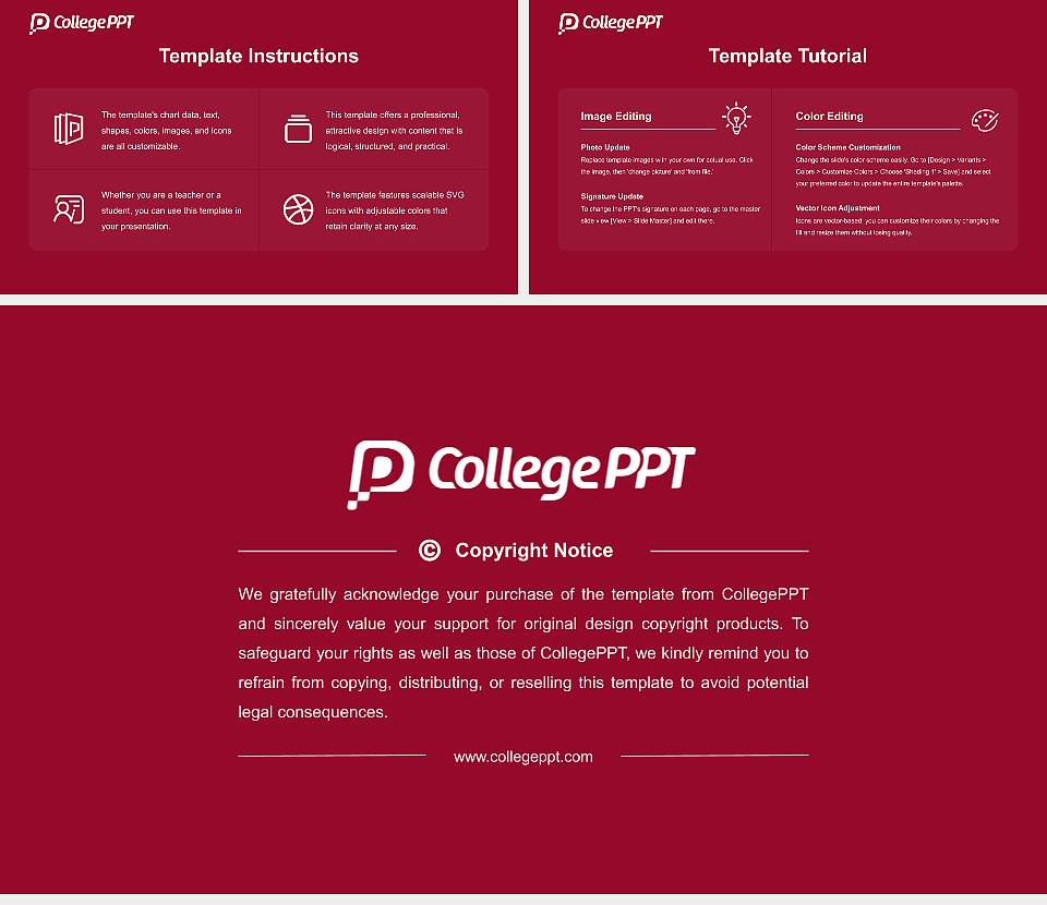 Shaw University Course/Courseware Creation PPT Template16:9 ratio PPT effect preview image5