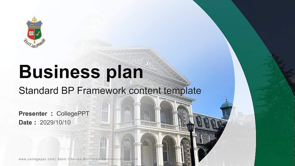 Saint Charles Borromeo Seminary-Overbrook Competition/Entrepreneurship Contest PPT Template16:9 ratio PPT effect preview image