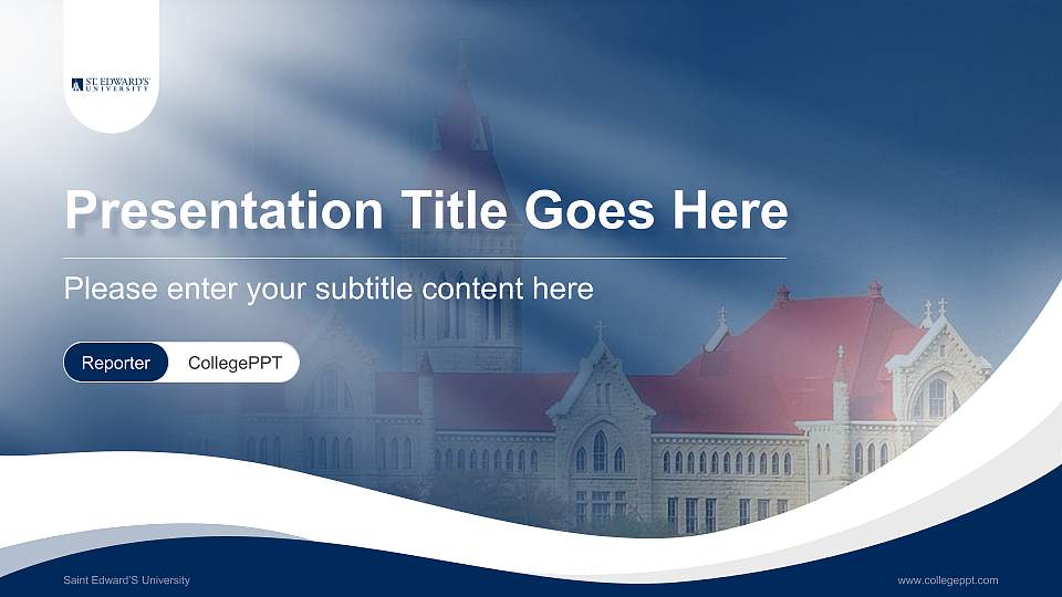 Saint Edward’S University Lecture Sharing and Networking Event PPT Template16:9 ratio PPT effect preview image