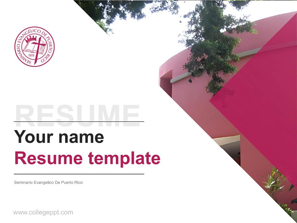 Seminario Evangelico De Puerto Rico Resume PPT Template4:3 ratio PPT effect preview image5