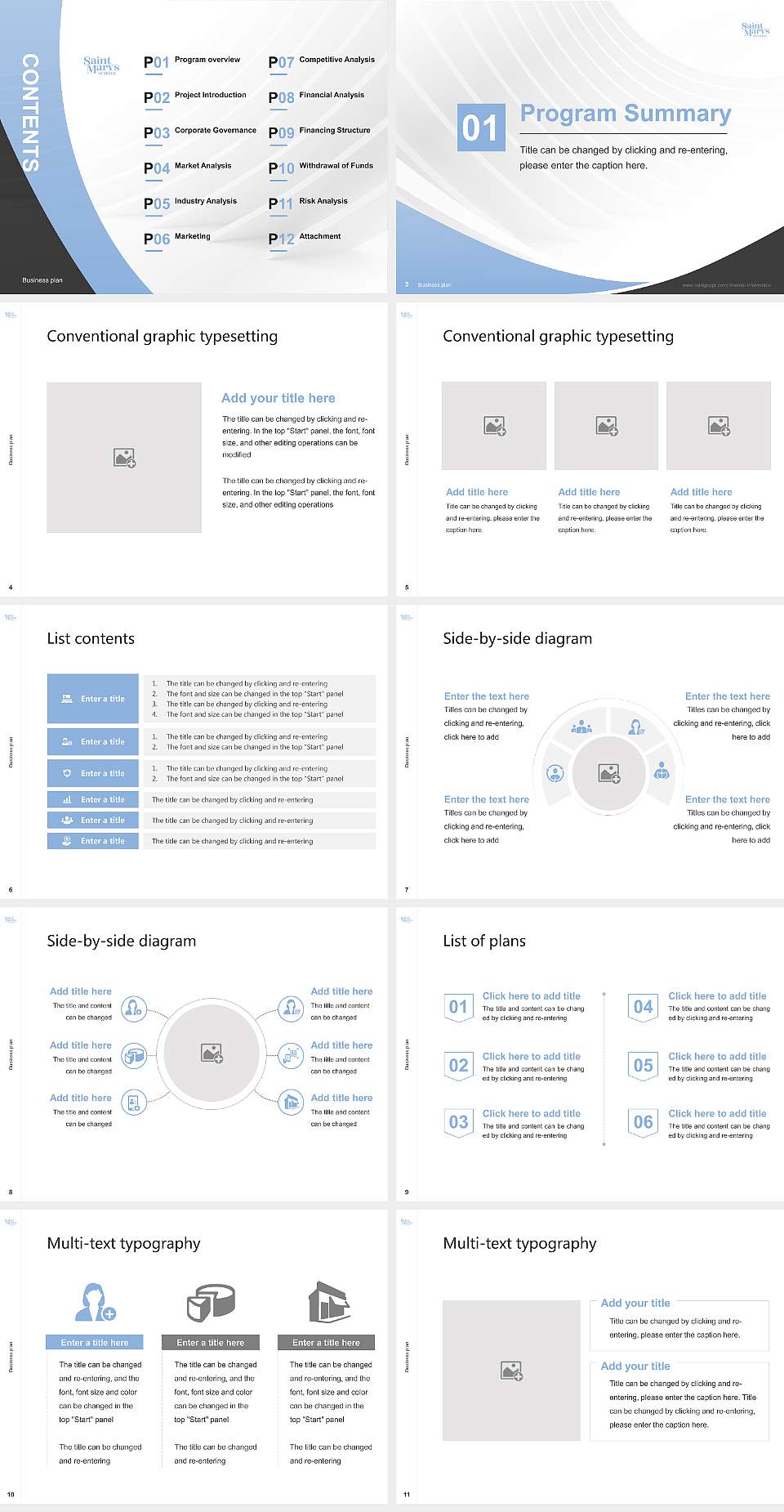 Saint Mary’s School (Raleigh, North Carolina) Competition/Entrepreneurship Contest PPT Template4:3 ratio PPT effect preview image2