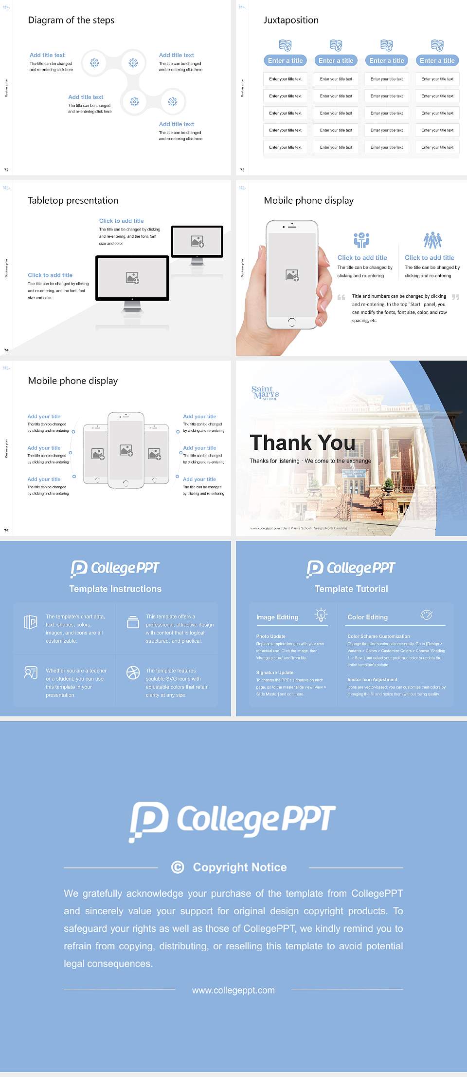 Saint Mary’s School (Raleigh, North Carolina) Competition/Entrepreneurship Contest PPT Template4:3 ratio PPT effect preview image9