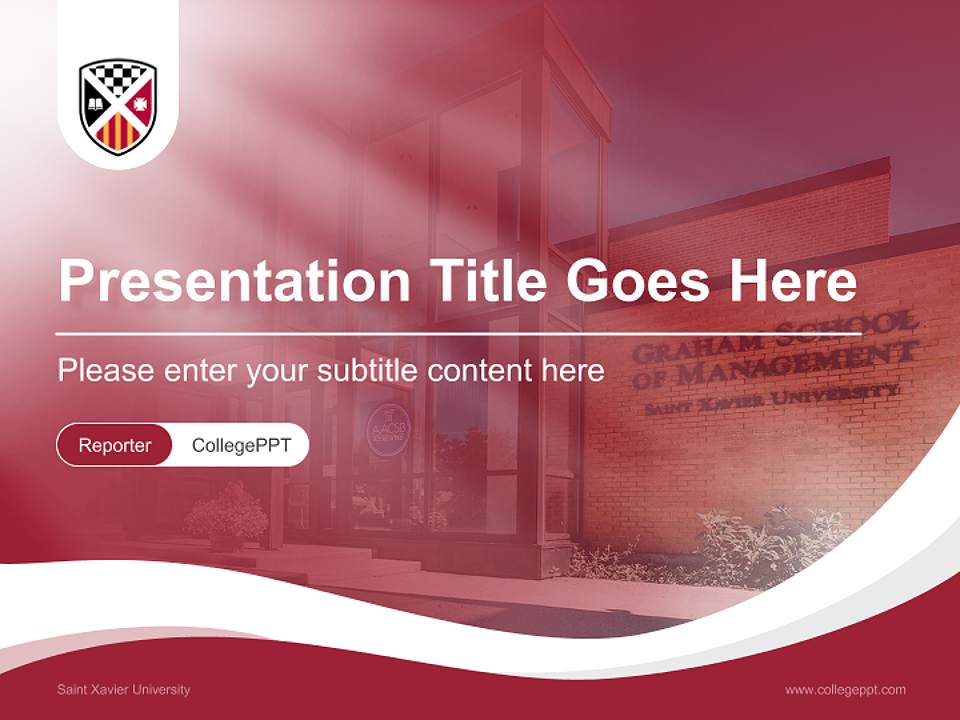 Saint Xavier University Lecture Sharing and Networking Event PPT Template4:3 ratio PPT effect preview image4