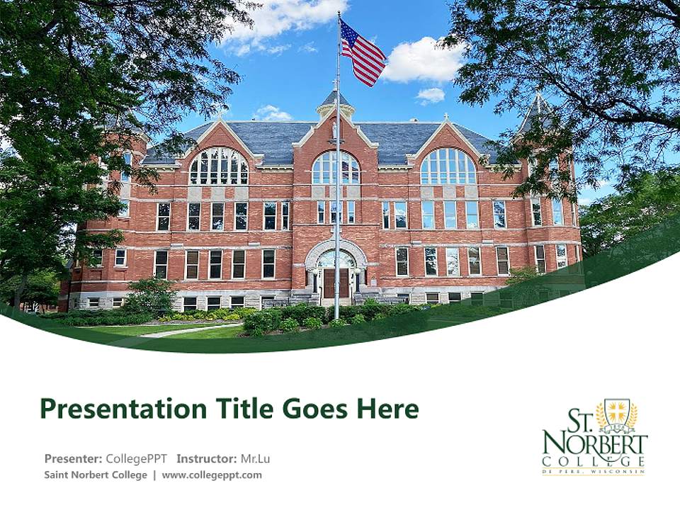 Saint Norbert College Course/Courseware Creation PPT Template4:3 ratio PPT effect preview image5