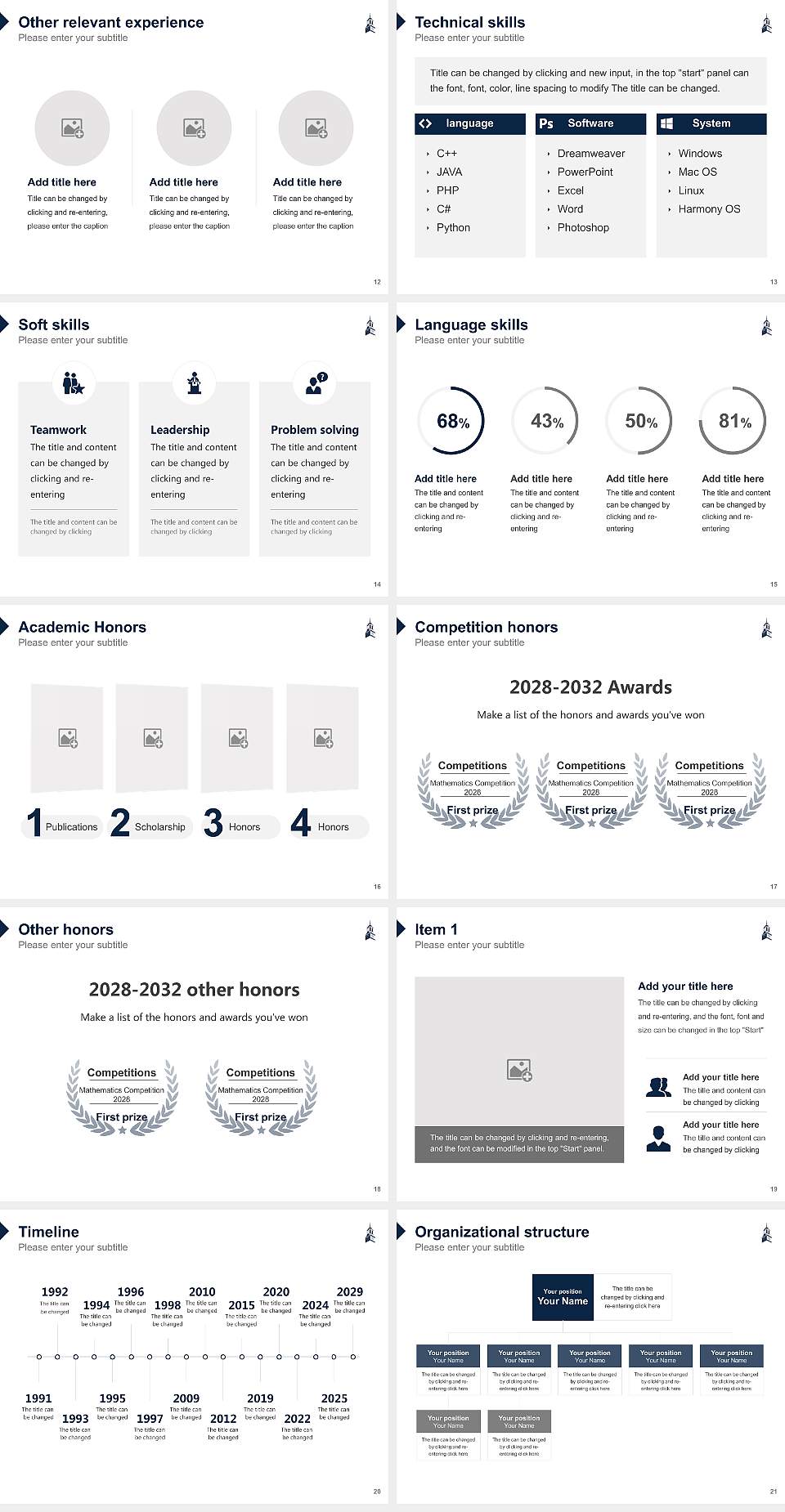 Samford University Resume PPT Template4:3 ratio PPT effect preview image3
