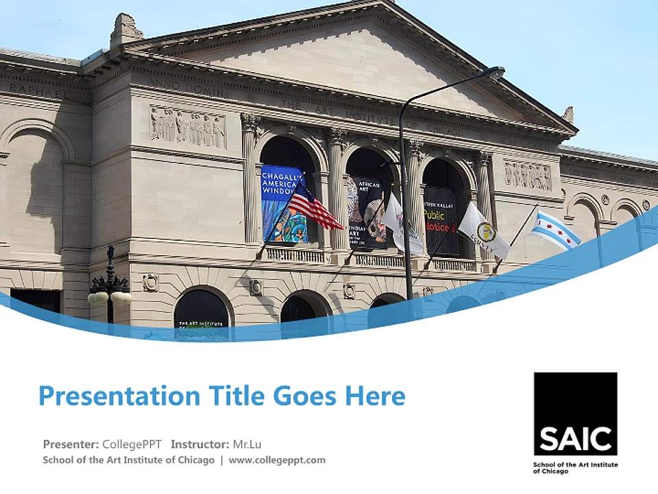 School of the Art Institute of Chicago Course/Courseware Creation PPT Template4:3 ratio PPT effect preview image5
