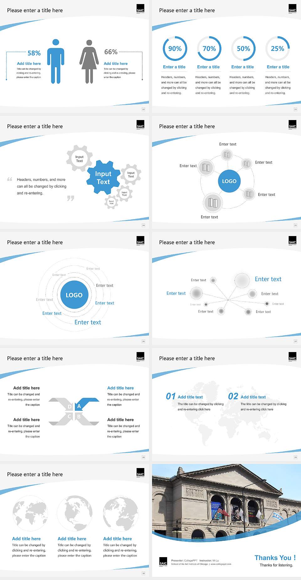 School of the Art Institute of Chicago Course/Courseware Creation PPT Template4:3 ratio PPT effect preview image4