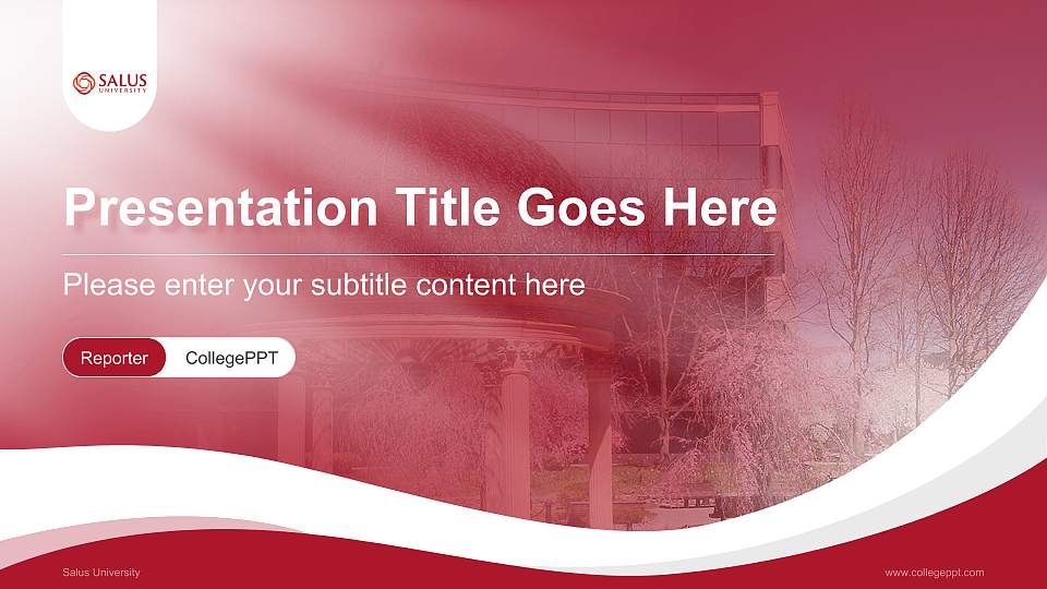 Salus University Lecture Sharing and Networking Event PPT Template16:9 ratio PPT effect preview image