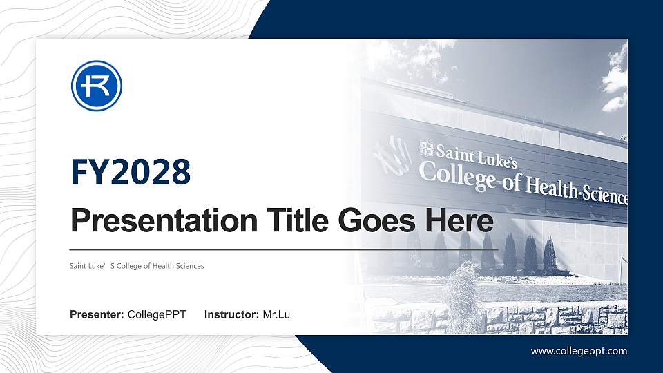 Saint Luke’S College of Health Sciences Academic Presentation/Research Findings Report PPT Template16:9 ratio PPT effect preview image